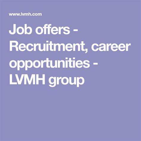 lvmh job offers